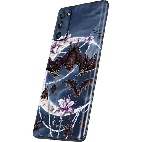 Gothic Moon with Bats and Flowers by Sarah Richter Galaxy S20 Fan Edition Skin
